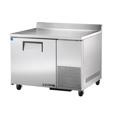 True TWT-44-HC Stainless Steel and Aluminum 1 Section 1 Door Deep Work Top Refrigerator - 115 Volts 0.1 HP