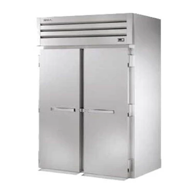 True STA2HRI-2S Stainless Steel and Aluminum Roll-In 2 Section SPEC SERIES Heated Cabinet with 2 Solid Doors - 4000 Watts 1-Ph
