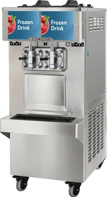 Spaceman 6795-CL 2 Flavors Floor Standing Gravity Fed Frozen Beverage Machine - 208-230 Volts