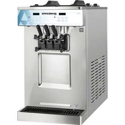 Spaceman 6235A-C 2 Flavors Countertop Pump Feed Model Soft-Serve Machine - 208-230 Volts