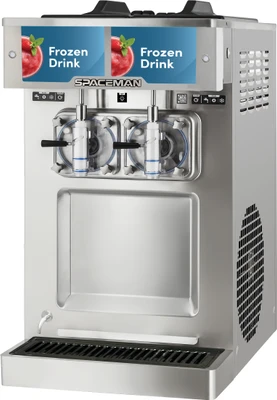 Spaceman 6695-CL 2 Flavors Countertop Gravity Fed Frozen Beverage Machine - 208-230 Volts
