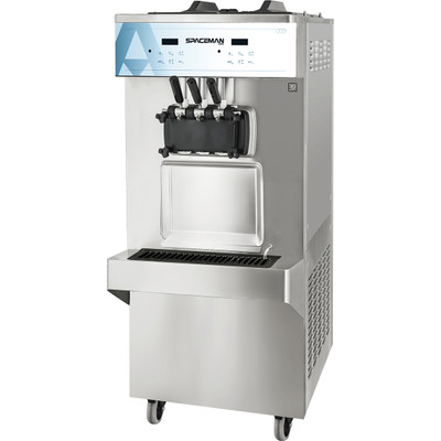 Spaceman 6378-C 2 Flavors Floor Model Gravity Fed Soft-Serve Machine - 208-230 Volts
