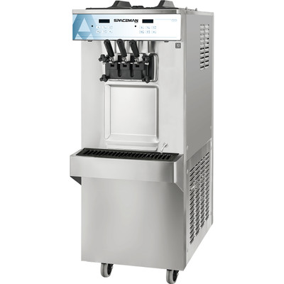 Spaceman 6250-C 2 Flavors Floor Model Gravity Fed Soft-Serve Machine - 208-230 Volts