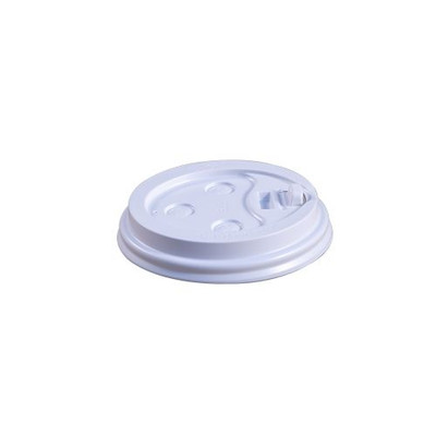 Empress EDHCL-8-W 8 Oz. White Dome Lid Paper Hot Cup (10 Packs of 100 Dome Lids Per Case)