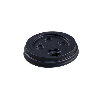 Empress E1020-DLB Dome Lid for 10-20 Oz. PaPer Hot Cups Black 9 cm Rim (10 Packs of 100 Per Case)
