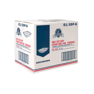 Empress E1/2DP-S 1/2 Size Deep Steam Table Pan Standard 12.8&quot; x 10.43&quot; x 2.48&quot; (100 Each Per Case)