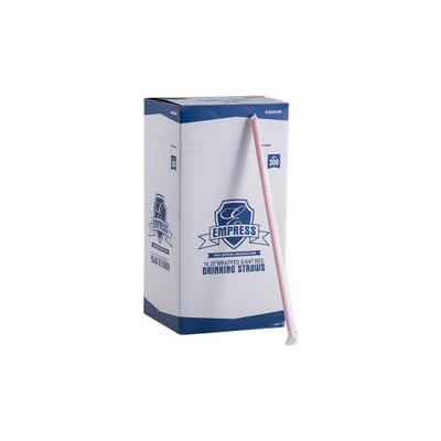 Empress E162013R 10.25&quot; Red Boxed Giant Straw Paper Wrapped (4 Packs of 300 Jumbo Straws Per Case)