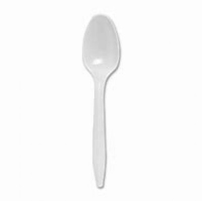 Empress E187002 White Polypropylene Heavy Weight Wrapped Teaspoon (1000 Packs Per Case)