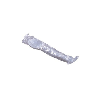 Empress E178004 White Polypropylene Medium Weight Wrapped Soupspoon (1000 Packs Per Case)