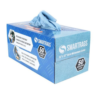 CTC M950B Microfiber Blue Square Disposable Cloths - 12/Pack