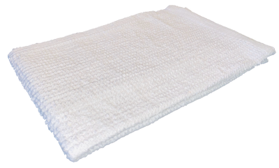 CTC 50-1006 16" x 19" White Full Terry Cotton Rectangular Bar Towels