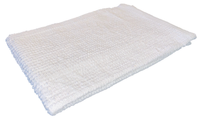 CTC 50-1005 16" x 19" White Cotton Rectangular Bar Towels