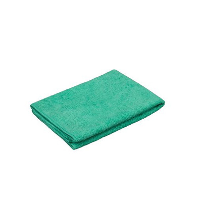 CTC M915101BG 16" x 16" Green Microfiber Rectangle Terry Cloth - Pack/12