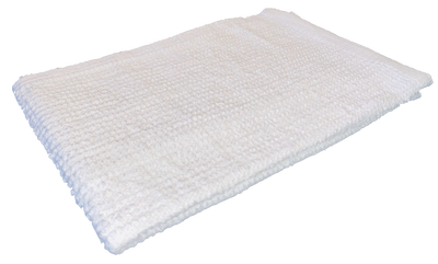 CTC 50-1007 16" x 19" White Cotton Rectangular Bar Towels - Pack/12