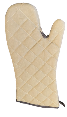 CTC 40-1507 15" Tan Canvas High Heat Oven Mitt - Pack/2