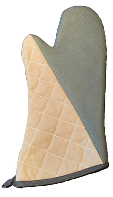 CTC 40-1510 17" Beige Neoprene and Cotton Oven Mitt - Pack/2