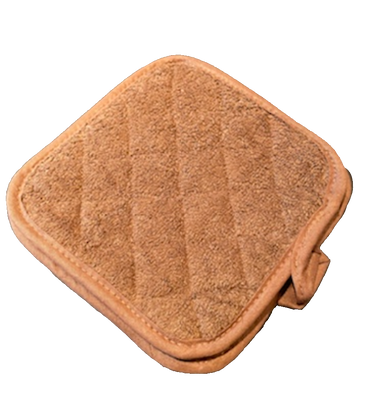 CTC 40-1207 8" x 8" Brown Cotton Square Pot Holder - Pack/2