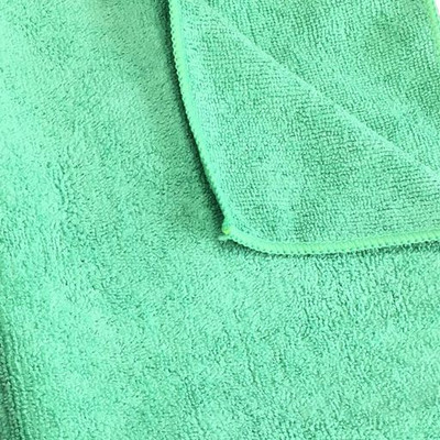 CTC M915107G 9" W x 2" H Green Rectangle Microfiber Terry Cloths