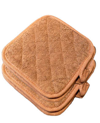 CTC 40-1208 8" x 8" Brown Cotton Square Pot Holder - Pack/4