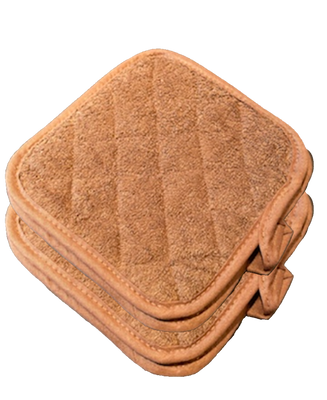 CTC 40-1208 8" x 8" Brown Cotton Square Pot Holder - Pack/4