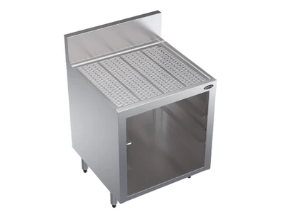 Krowne KR24-GSB1 24" W x 24" D Stainless Steel and Galvanized Royal Series Underbar Glass Rack Storage Unit