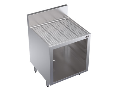 Krowne KR24-GSB1 24" W x 24" D Stainless Steel and Galvanized Royal Series Underbar Glass Rack Storage Unit