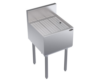 Krowne KR19-GS18 18" W x 19" D Stainless Steel Royal Series Underbar Drainboard