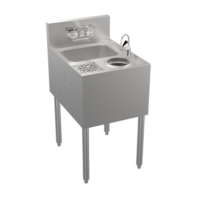 Krowne KR24-MS18 18” W x 24” D Stainless Steel One Compartment Royal Series Underbar Speed Unit