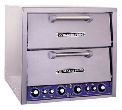 Bakers Pride DP-2 Double Deck Stainless Steel Countertop HearthBake Series Pizza or Bake Oven - 208 Volts 5,050 Watts