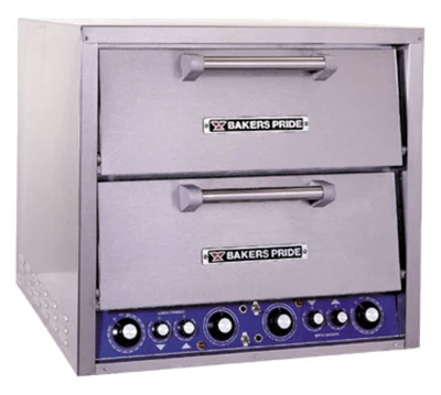 Bakers Pride DP-2 Double Deck Stainless Steel Countertop HearthBake Series Pizza or Bake Oven - 208 Volts 5,050 Watts