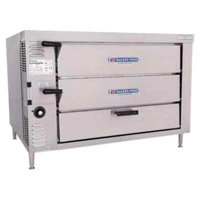 Bakers Pride GP61-HP-LP Double Deck Stainless Steel Liquid Propane Countertop HearthBake Series Oven - 60,000 BTU