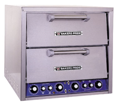 Bakers Pride DP-2BL Double Deck Stainless Steel Countertop HearthBake Series Pizza or Bake Oven - 208 Volts 5,050 Watts