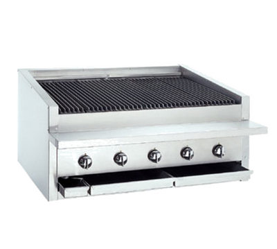 Bakers Pride L-36RS-R-NG 36"W Natural Gas Countertop Radiant Charbroiler - 105,000 BTU