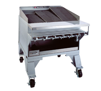 Bakers Pride CH-6-LP Stainless Steel Cast Iron Liquid Propane Dante Series Charbroiler - 108,000 BTU