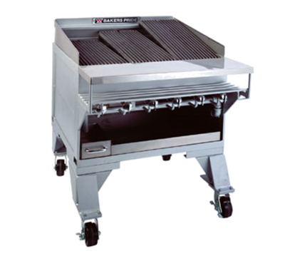 Bakers Pride CH-6-NG Stainless Steel Cast Iron Natural Gas Dante Series Charbroiler - 108,000 BTU