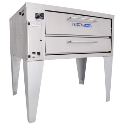 Bakers Pride 351-NG Stainless Steel Exterior (1) 8" High Decks Natural Gas Super Deck Series Pizza Deck Oven - 70,000 BTU