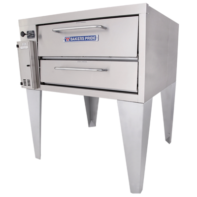Bakers Pride 451-LP Stainless Steel Exterior (1) 8" High Decks Liquid Propane Super Deck Series Pizza Deck Oven - 80,000 BTU