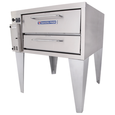 Bakers Pride 451-LP Stainless Steel Exterior (1) 8" High Decks Liquid Propane Super Deck Series Pizza Deck Oven - 80,000 BTU
