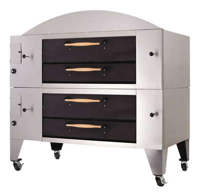 Bakers Pride Y-802BL-DSP-LP 66.25" W Double Deck Liquid Propane Super Deck Series Display Pizza Deck Oven