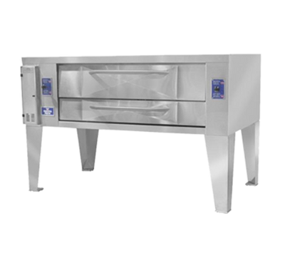 Bakers Pride Y-602BL-NG 66.25" W Double Deck Natural Gas Super Deck Series Pizza Deck Oven