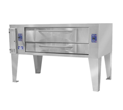 Bakers Pride Y-602BL-NG 66.25" W Double Deck Natural Gas Super Deck Series Pizza Deck Oven
