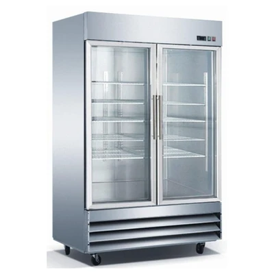 Universal Coolers RICI-54G 54" W Stainless Steel Glass Door Reach-In Refrigerator - 115 Volts 1-Ph