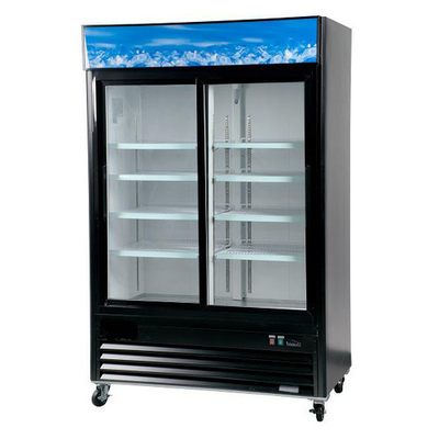 Universal Coolers RWI-54-SC 54" W Black Two Section Refrigerator Merchandiser