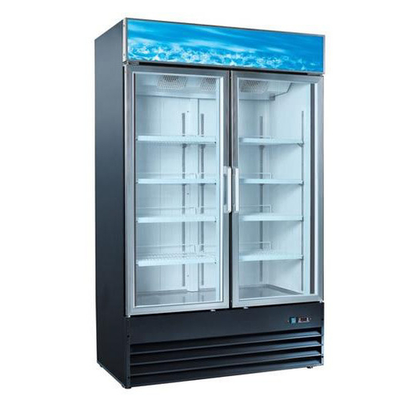 Universal Coolers EGDMF-50B 50" W Black Hinged Doors Merchandiser Freezer - 115 Volts