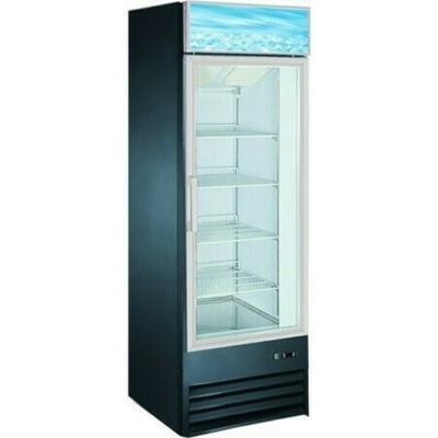Universal Coolers EGDMF-29B 13.1 Cu. Ft. Black Glass Door Bottom Mounted Self-Contained Merchandiser Freezer - 115 Volts