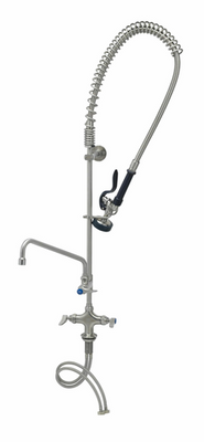 T&S Brass S-0113-A12-B Stainless Steel Deck Mount Single Hole Eversteel Pre-Rinse Unit