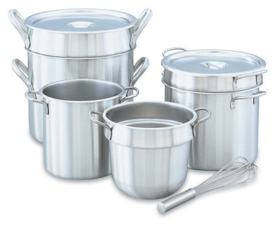 Vollrath 77073 Stainless Steel with Round Bottom 8.88" Deep Double Boiler Inset for 77070