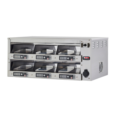 Carter-Hoffmann M212S-2T 6 Pans Stainless Steel Programmable Controls Modular Holding Cabinet - 120 Volts