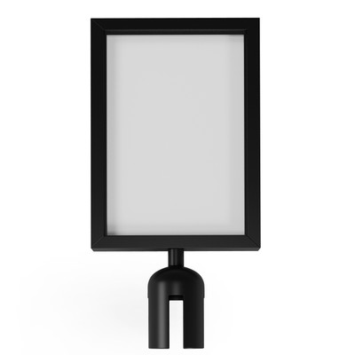 Lukso LUKSNFRM 8.5" x 12.75" Black Removable Steel Stanchion Vertical Sign Frame