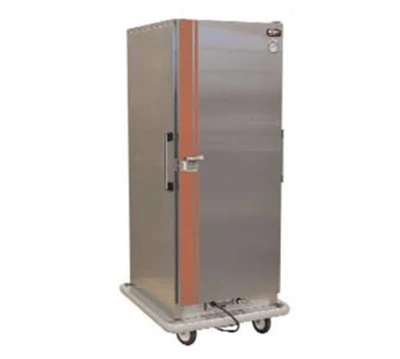 Carter-Hoffmann BB64 80 Covered Plates Stainless Steel Mobile Single Door Classic Carter Banquet Cabinet - 120 Volts